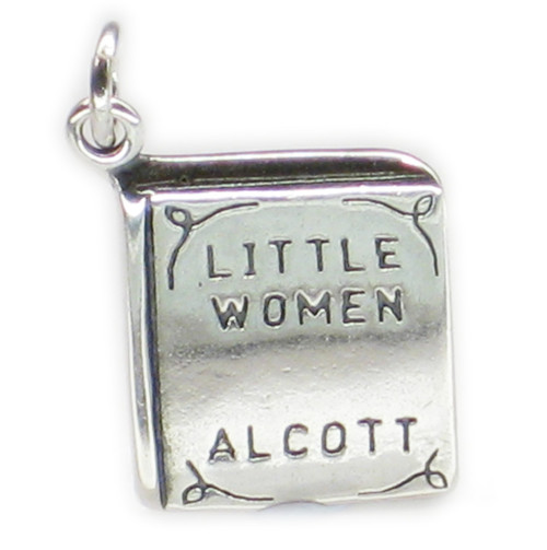 Little Women book by Louisa May Alcott sterling silver charm .925 x 1