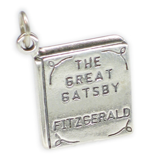The Great Gatsby book by Fitzgerald sterling silver charm .925 books