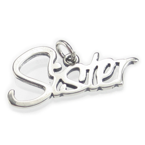 Sister sterling silver charm .925 x 1 Family and Sisters charms