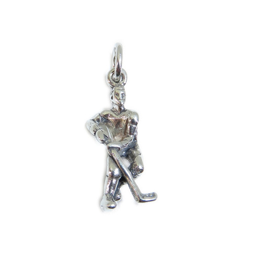 Ice Hockey player sterling silver charm .925 Sport & Hockey charms
