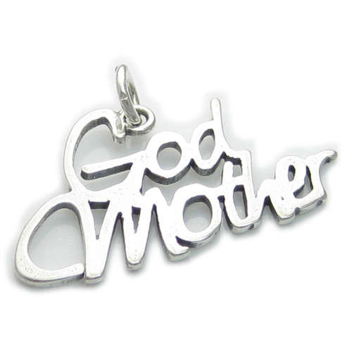 God Mother sterling silver charm .925 x 1 Christening charms