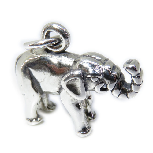 Elephant sterling silver charm .925 x 1 Elephants charms B2