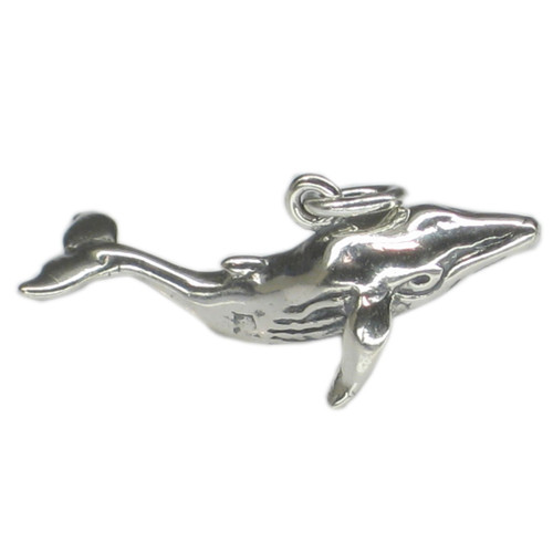 Blue Whale sterling silver charm .925 whales charms