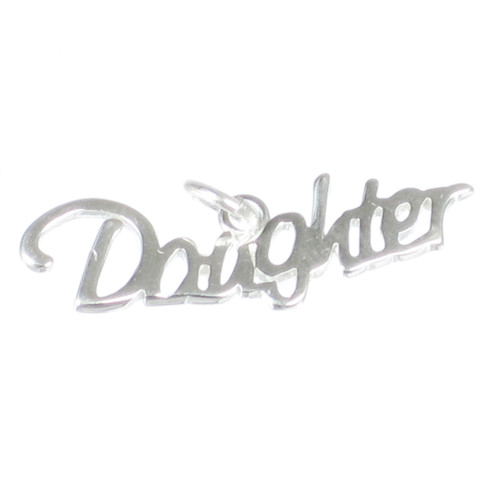 Daughter sterling silver charm pendant .925 x 1 Daughters charms Y