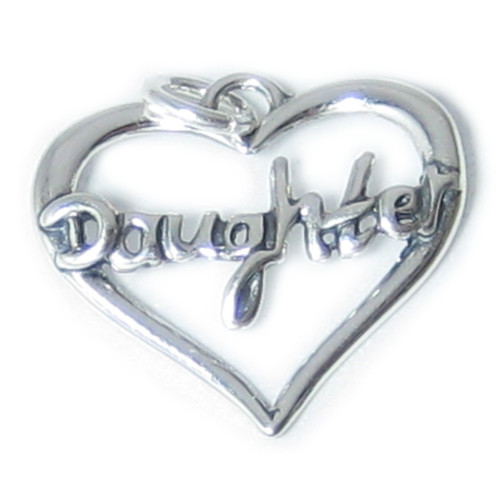 Daughter sterling silver charm pendant .925 x 1 Daughters charms A