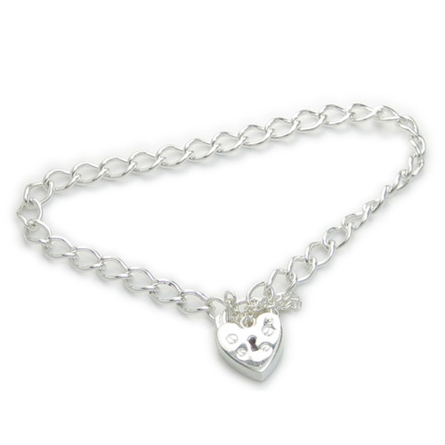 6 Inch Childs sterling silver charm bracelet .925 charms bracelets