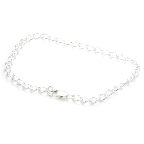 7.5inch ladys sterling silver charm bracelet .925 lady charms bracelets