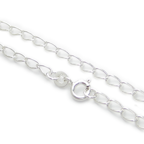 7.4 Inch 19cm Lightweight sterling silver charm bracelet .925 x 1