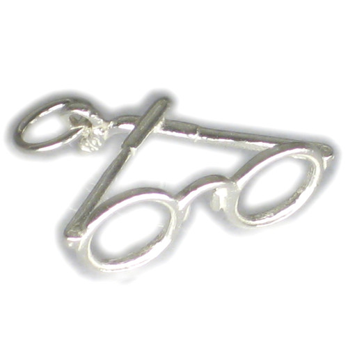 Pair of glasses sterling silver charm .925 x 1 Reading Eyesight charms