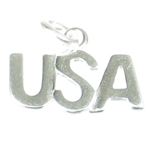 USA sterling silver charm .925 x 1 United States of America charms A1