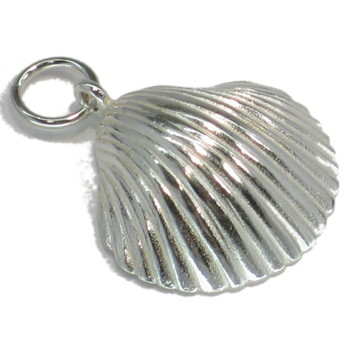 Seashell sterling silver charm .925 x 1 Shell Shells charms Beach Holiday