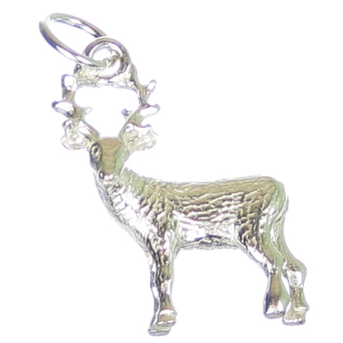 Stag Deer sterling silver charm .925 Stags with Antlers charms