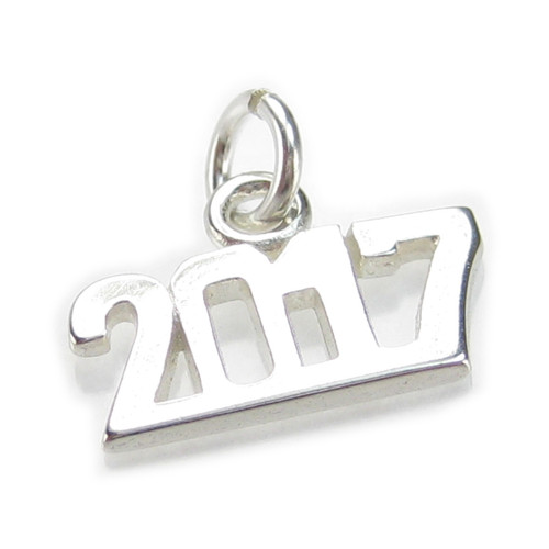 2017 year sterling silver charm .925 x 1 Anniversary Birthday charms