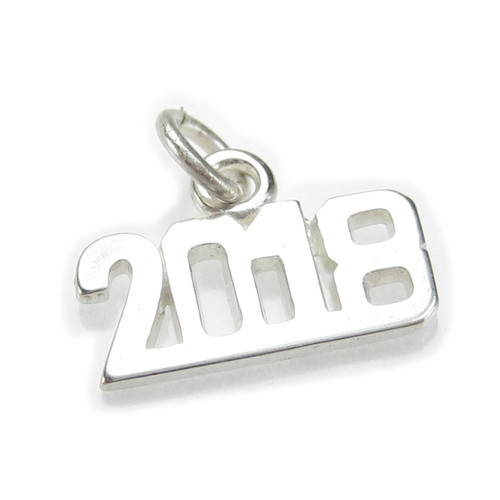 2018 year sterling silver charm .925 x 1 Birthday Anniversary charms