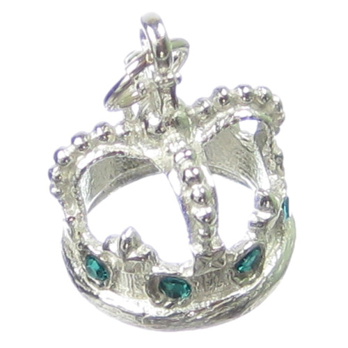 Crown sterling silver charm .925 x1 Royal Crowns Queen King Queens charms
