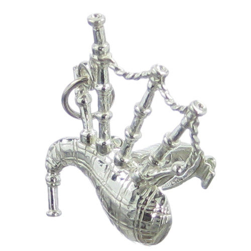 Bagpipes sterling silver opening charm .925 x 1 Bag pipes charms