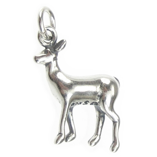 Deer sterling silver charm .925 x 1 Deers Doe charms