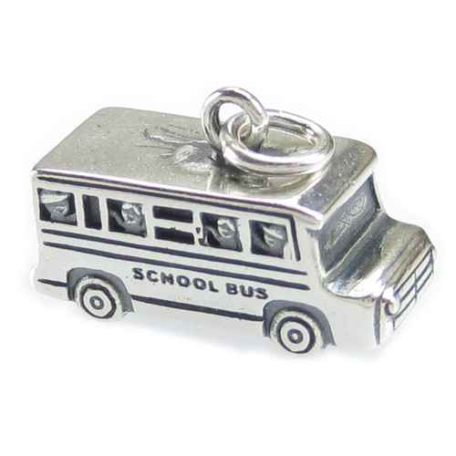 School Bus sterling silver charm .925 x 1 Schools Buses charms