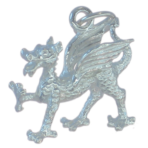 Dragon sterling silver charm .925 x 1 Wales Welsh Dragons charms