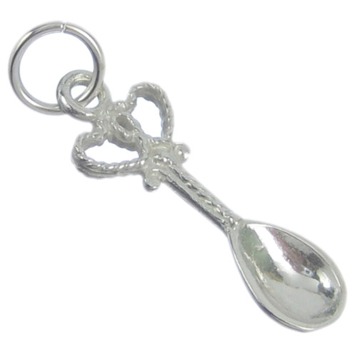Welsh Love Spoon sterling silver charm .925 x 1 Loving Spoons Charms