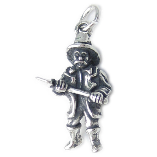 Fireman sterling silver charm .925 x 1 Firefighter Fire Fighter charms