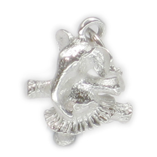 Elephant Ballerina sterling silver charm .925 Elephants charms