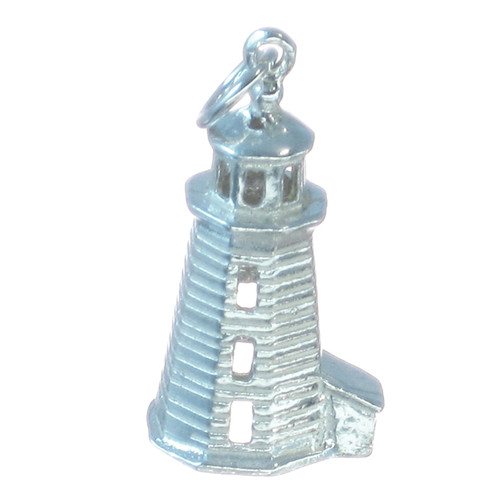 Lighthouse sterling silver charm .925 x 1 Light House Lighthouses charms
