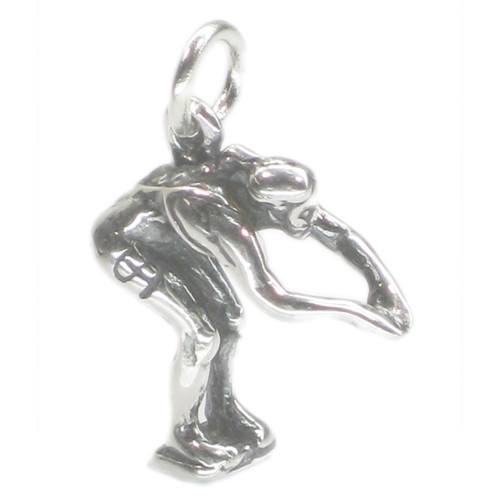 Swimmer Diving sterling silver charm .925 Swimming Divers charms