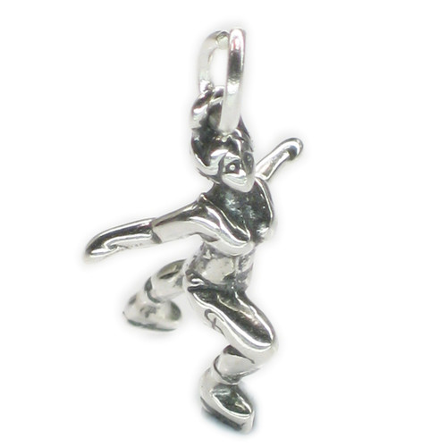 Ice Skater sterling silver charm .925 x 1 Skating Skaters charms