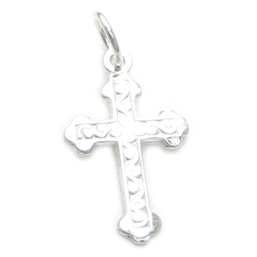 Cross sterling silver charm pendant .925 x 1 Holy Crosses pendant charms