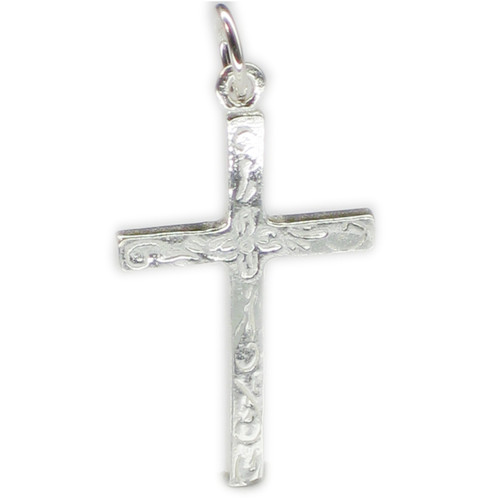 Cross sterling silver charm pendant .925 x 1 Holy Crosses pendant charms A3