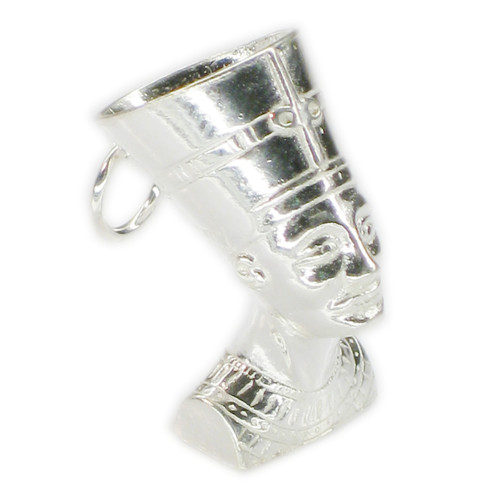 Nefertiti head sterling silver charm .925 Egyptian heads charms