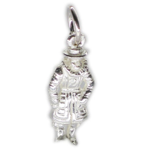 Sterling Silver Yeoman Warder Charm - Tower of London Guard Souvenir