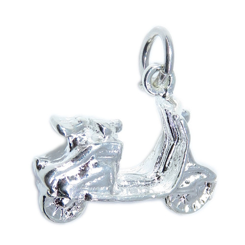 Scooter - Moped - Motorbike sterling silver charm .925 x 1 Biking charms