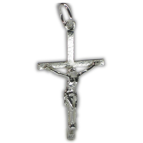 Crucifix - Cross sterling silver charm pendant .925 x 1 Crucifixes