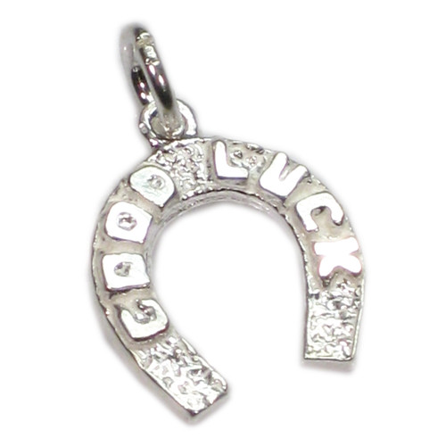 Good Luck Horseshoe sterling silver charm .925 Lucky Charms A1