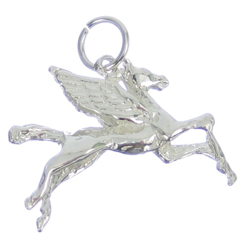 Pegasus Winged Horse sterling silver charm .925 Fantasy Gods Charms