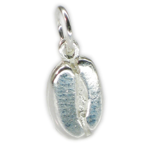 Coffee bean sterling silver charm .925 x 1 Drinking Drinks Charms