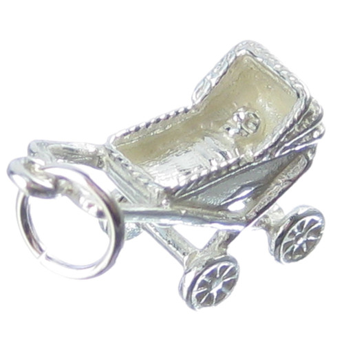 Pram sterling silver charm .925 x 1 Prams Strollers Babies charms