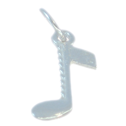 Music Note sterling silver charm .925 x 1 Musician Notes Charms