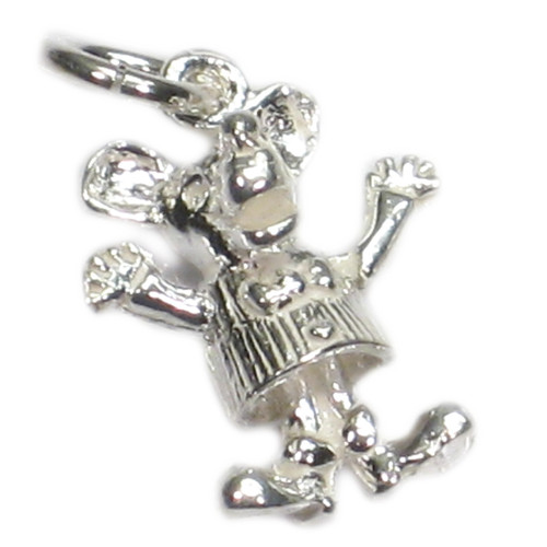 Mouse moving sterling silver charm .925 x 1 mice charms
