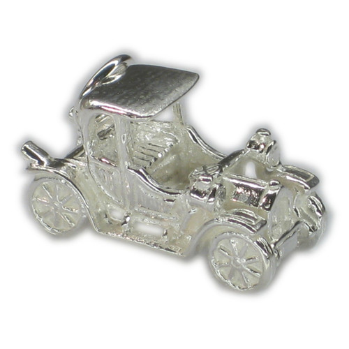 Old fashioned car sterling silver charm .925 x 1 Wedding cars charms