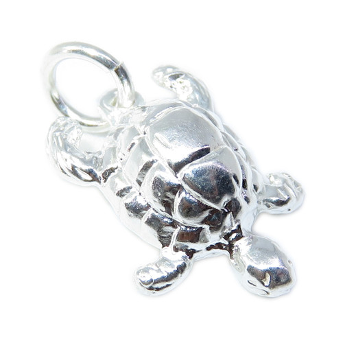 Tortoise - Turtle sterling silver charm .925 Turtles charms