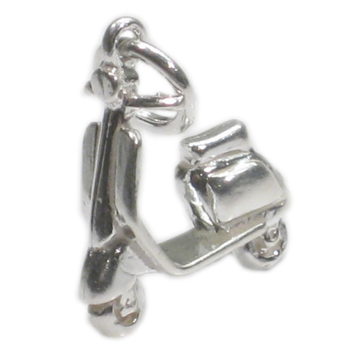 Moped - Scooter - Motorbike sterling silver charm .925 x 1 vehicle charms