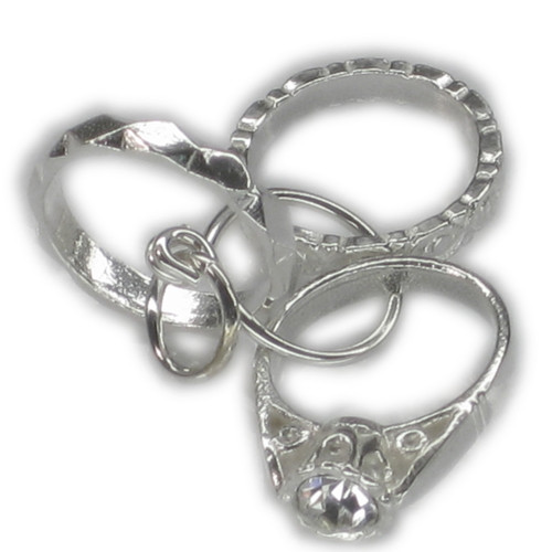 Wedding - Engagement - Eternity rings sterling silver charm .925