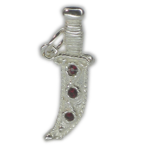 Dagger sterling silver charm .925 x 1 Daggers - Knives and weapons charms