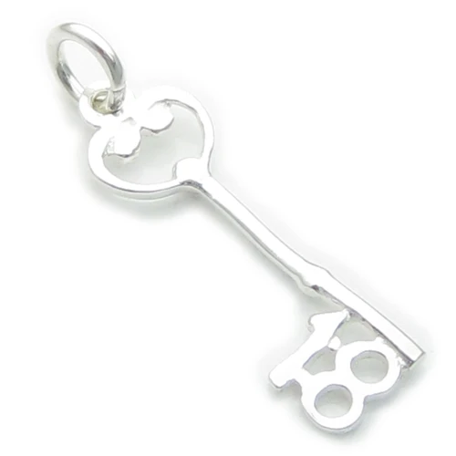 18th Birthday Key sterling silver charm .925 Birthdays charms