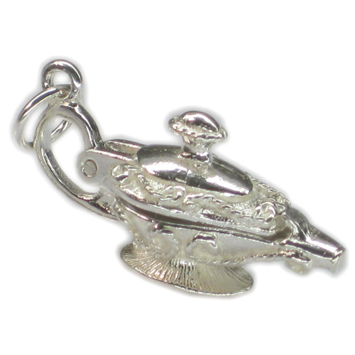 Aladdins opening lamp sterling silver charm .925 x 1 Pantomime charms
