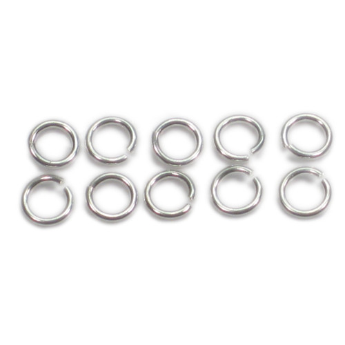6 mm Jump Rings x10 sterling silver fitting finding findings .925