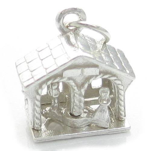 Weather house sterling silver charm .925 x 1 Rain or Shine weather charms